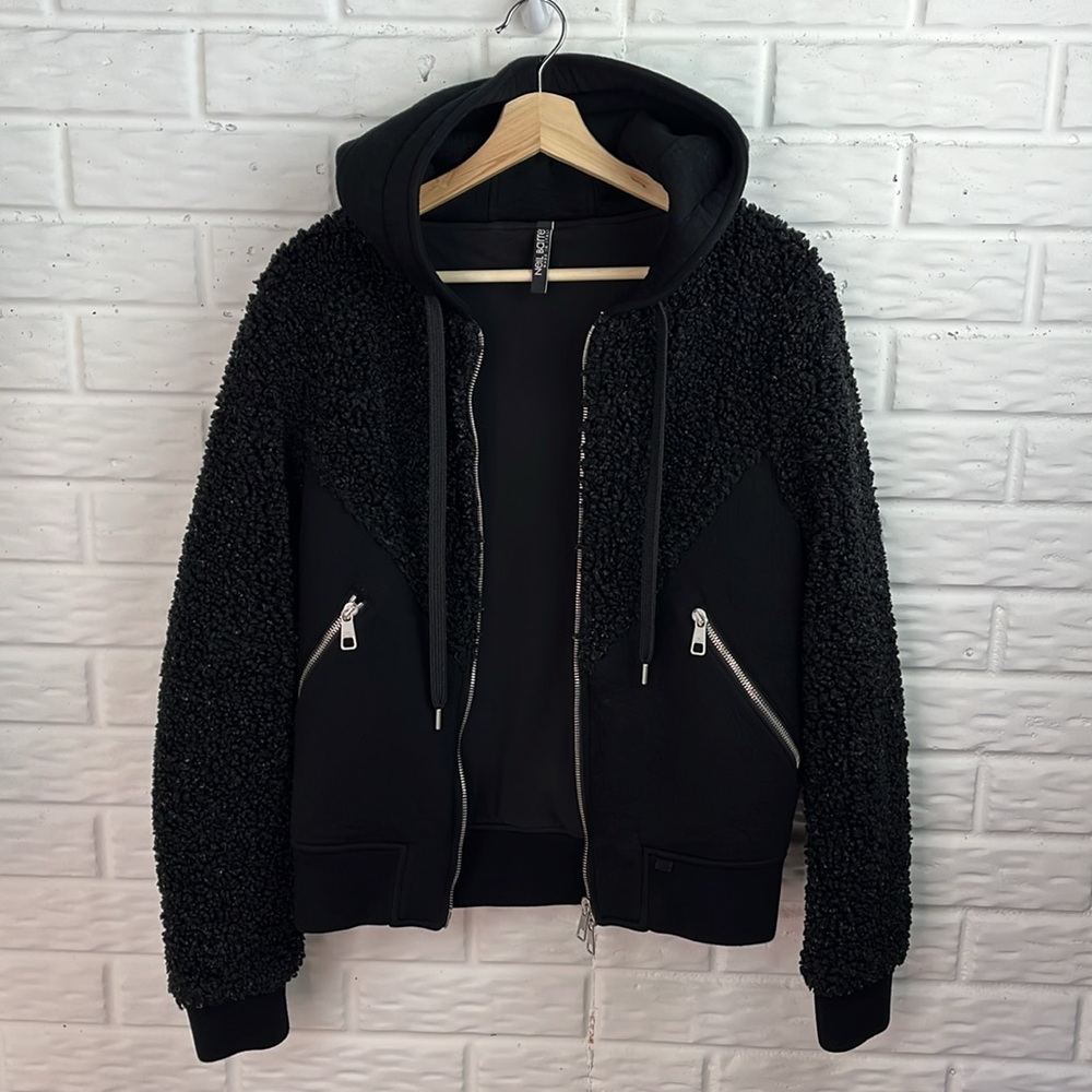 NEIL BARRETT BOMBER FIT SLIM FIT TEDDY JACKET HOODIE MADE IN ITALY SZ XS UNISEX